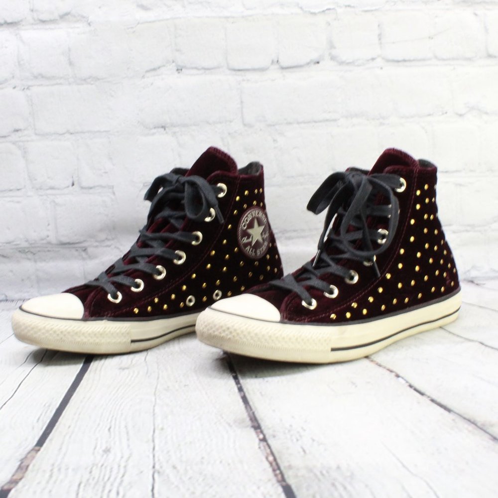CONVERSE Studded Chuck Taylor Sneakers Size 7 - Picture 2 of 10